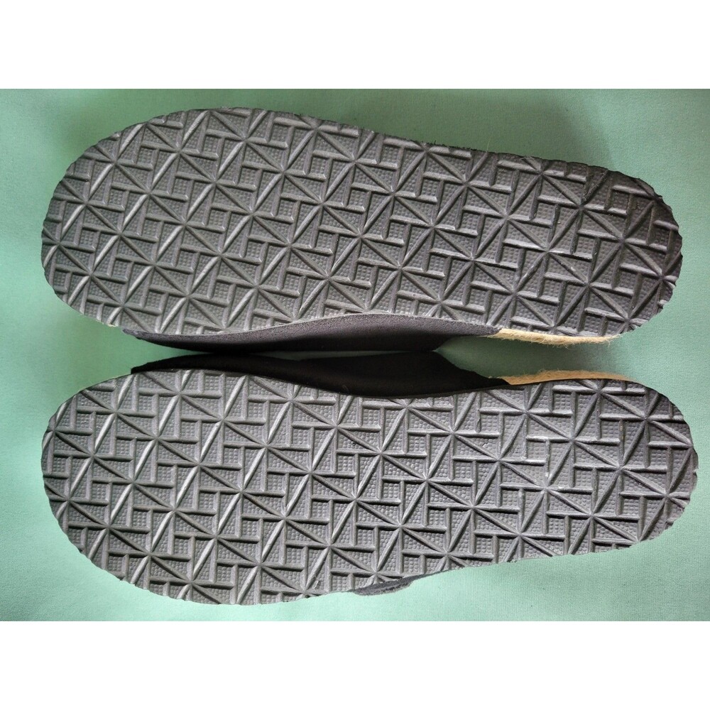 Haute Hippie Black Suede Double Buckle Espadrille Slide Sandals Women's Size7.5M - Picture 3 of 11